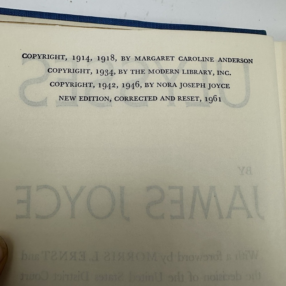 Ulysses James Joyce Vintage Modern Library HCDJ 1961 - Picture 13 of 16